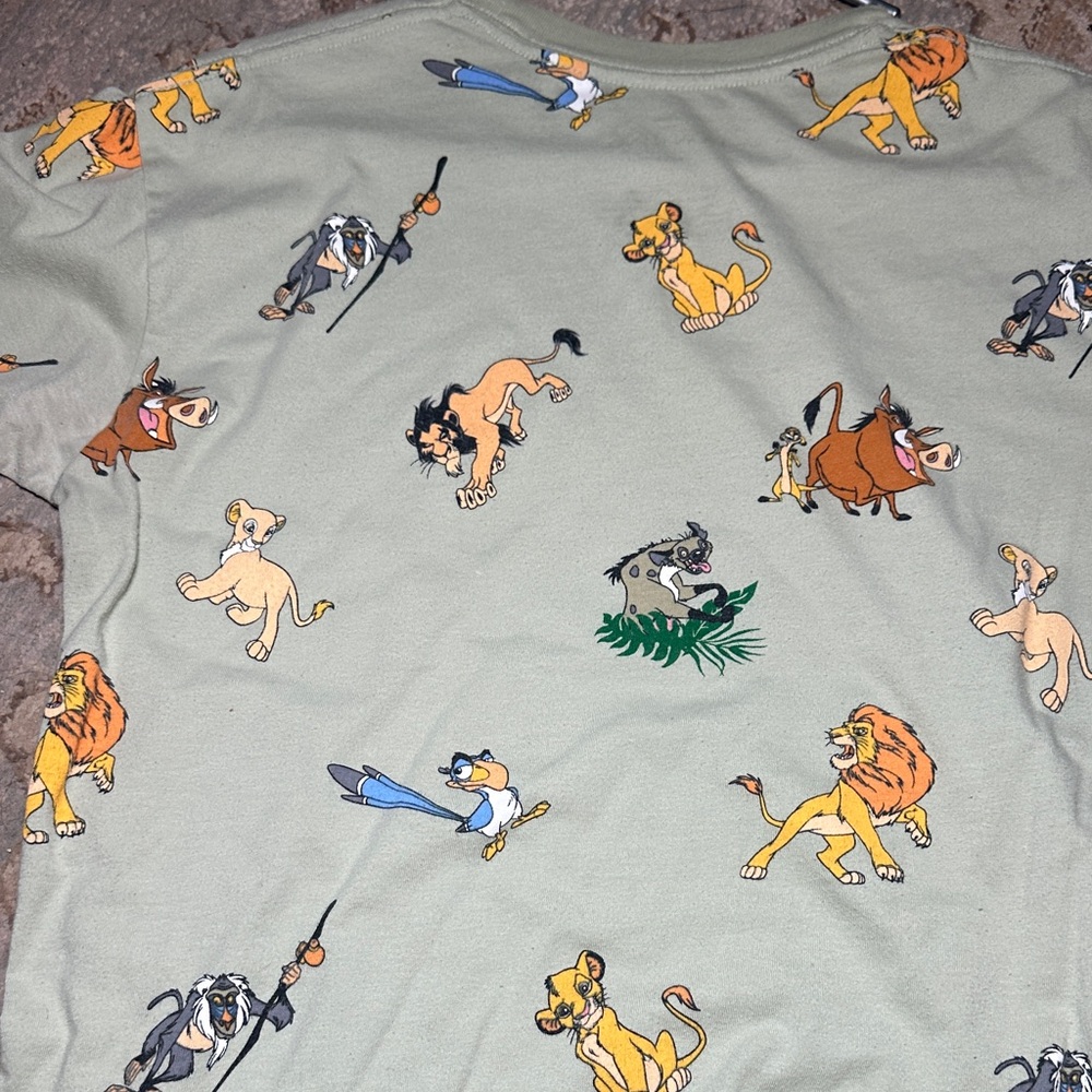 Disney Store Lion Print Green T-Shirt - Picture 5 of 5
